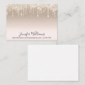 トレンディーシック金ゴールドドリッピンググリッター事業 ノートカード (正面/裏面)