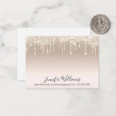 トレンディーシック金ゴールドドリッピンググリッター事業 ノートカード (正面/裏面インサイチュ)