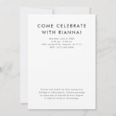 トレンディーシック2写真卒業オープンハウス 案内状 (裏面)