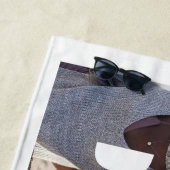 トレンディーシックBFFフォトコラージュ最高のフレンズフォーエバー ビーチタオル (インサイチュ)