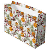 トレンディーシトラスオレンジパインベリークリスマスホリデー ラージペーパーバッグ (裏面アングル)