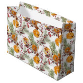トレンディーシトラスオレンジパインベリークリスマスホリデー ラージペーパーバッグ (正面アングル)