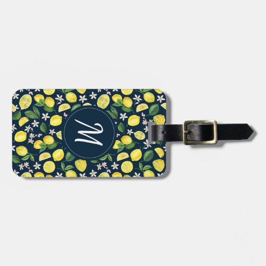 トレンディーシトラスレモンフローラモノグラム ラゲッジタグ (正面横)