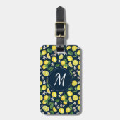 トレンディーシトラスレモンフローラモノグラム ラゲッジタグ (正面縦)