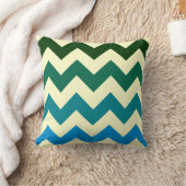 トレンディーシボロン幾何学緑&青トーン クッション (ブランケット)