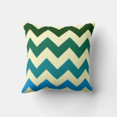 トレンディーシボロン幾何学緑&青トーン クッション (裏面)