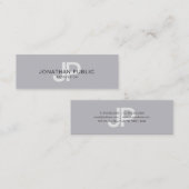 トレンディーシミニマルックデザインモノグラモダンム スキニー名刺 (正面/裏面)