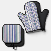 トレンディーシモダンックストライプズ 鍋つかみ&鍋敷きセット (正面/裏面)