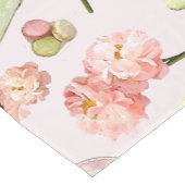 トレンディーシャビーシック牡丹とマカロンセット ショートテーブルランナー (コーナー)