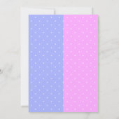 トレンディーシャルボードボーイ&ガールツインズベビーシャワー 招待状 (裏面)