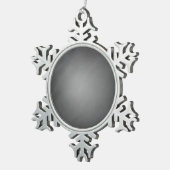 トレンディーシャルボードヴィネット スノーフレークピューターオーナメント (右)