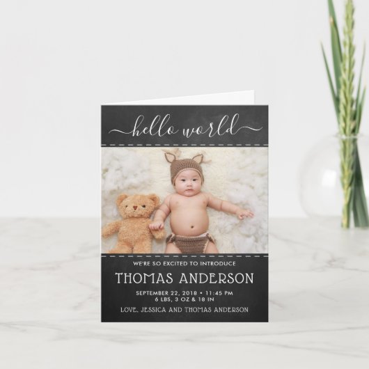 トレンディーシャルボード写真誕生のお知らせ シーズンカード (正面)