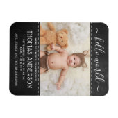 トレンディーシャルボード写真誕生のお知らせ マグネット (横)