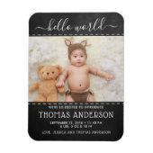 トレンディーシャルボード写真誕生のお知らせ マグネット (縦)