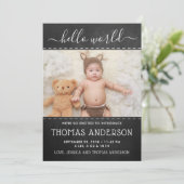 トレンディーシャルボード写真誕生のお知らせ 案内状 (スタンド正面)