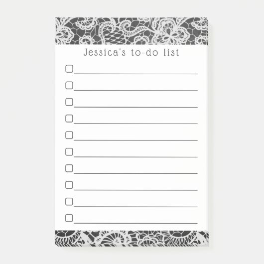 トレンディーシャルボード&ヴィンテージホワイトレース ポストイット (正面)