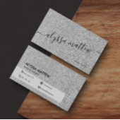 トレンディーシルバーカスタムグリッターガーリーグラムカスタム 名刺