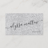 トレンディーシルバーカスタムグリッターガーリーグラムカスタム 名刺 (正面)