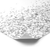 トレンディーシルバーグリッターウェルカム卒業パーティー ポスター (角)