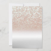 トレンディーシルバーグリッターグラデーション《写真》ぼけ味、スウィート16パーティー 招待状 (裏面)