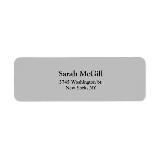 トレンディーシルバーグレープレーン読み取エレガントりモダン可能 ラベル (正面)