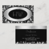 トレンディーシルバーラムロウスグリッタースターズコスメ 名刺 (正面/裏面)