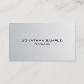 トレンディーシルバールックミニマルシックプレーンラグジュアリー 名刺 (正面)