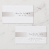 トレンディーシルバールックモダンお洒落デザインラグジュアリー 名刺 (正面/裏面)