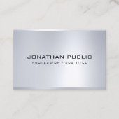 トレンディーシルバールックモダンプロフェッショナルテンプレート 名刺 (正面)