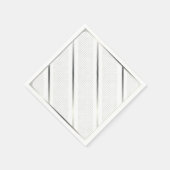 トレンディーシルバー幾何学模様ホワイトアースタイリッシュト スタンダードカクテルナプキン (角)