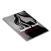 トレンディーシルバー&ブラックメイクアップアーティスト ノートブック (右側)