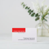 トレンディーシンプルかわいい赤い名刺 名刺 (スタンド正面)