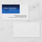 トレンディーシンプルキュートブルー白黒名刺 名刺 (正面/裏面)