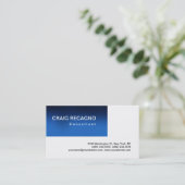 トレンディーシンプルキュートブルー白黒名刺 名刺 (スタンド正面)