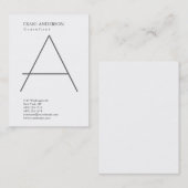 トレンディーシンプルキュートプレーン白黒 名刺 (正面/裏面)