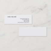 トレンディーシンプルキュート平白ビジネスカード スキニー名刺 (正面/裏面)