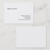 トレンディーシンプルキュート平白ビジネスカード 名刺 (正面/裏面)