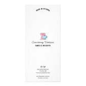 トレンディーシンプルケーキデザートベーカリーメニュー価格表 ラックカード (裏面)