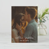 トレンディーシンプルスエレガントト写真結婚の 招待状 (スタンド正面)