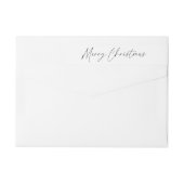 トレンディーシンプルスクリプトメリークリスマスタイポグラフィ ラップアラウンドラベル (裏面)