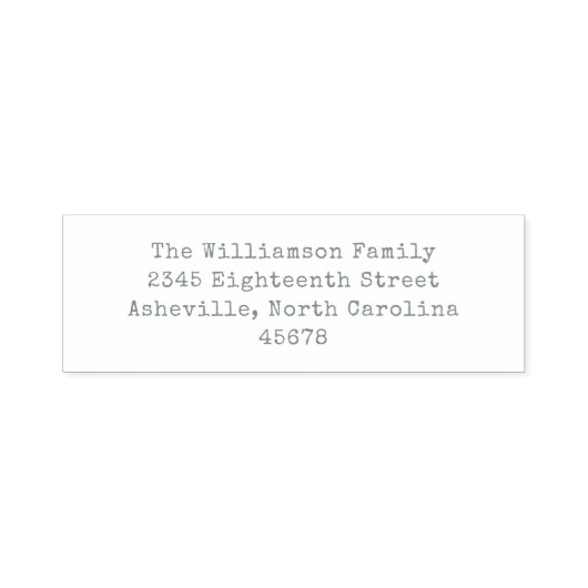 トレンディーシンプルタイプライターファミリー差出人住所 セルフインキングスタンプ (デザイン)