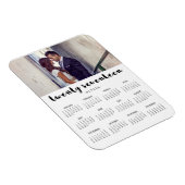 トレンディーシンプルタイポグラフィ2017フォトカレンダー マグネット (右側)