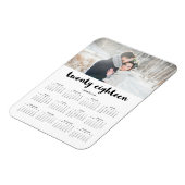 トレンディーシンプルタイポグラフィ2018フォトカレンダー マグネット (左側)