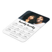 トレンディーシンプルタイポグラフィ2020フォトカレンダー マグネット (左側)