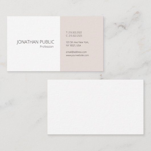 トレンディーシンプルテンプレートエレガントプロフェッショナルクール 名刺 (正面/裏面)