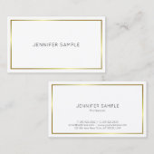 トレンディーシンプルデザインエレガント金ゴールドプレインラグジュアリー 名刺 (正面/裏面)