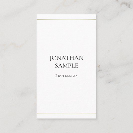 トレンディーシンプルデザインプレエレガントインラグジュアリーモダン 名刺 (正面)