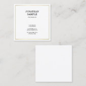 トレンディーシンプルデザインモダン洗練プレーン スクエア名刺 (正面/裏面)