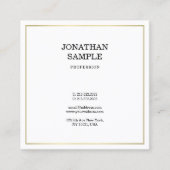トレンディーシンプルデザインモダン洗練プレーン スクエア名刺 (正面)