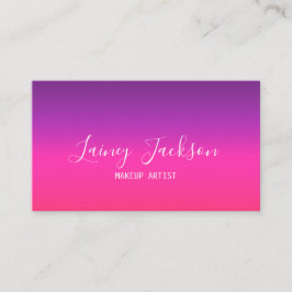 トレンディーシンプルネオンパープルとピンクグラデーション抽象芸術 名刺